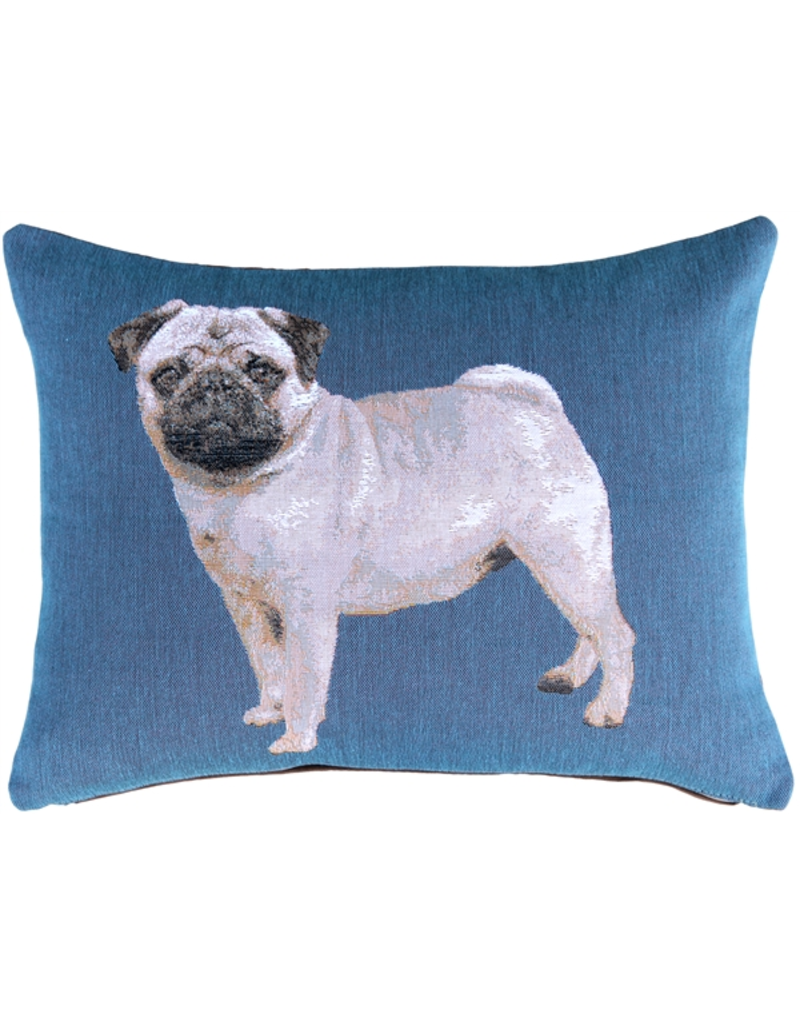 Pillow Decor 15x19 Pug French Tapestry Throw Pillow