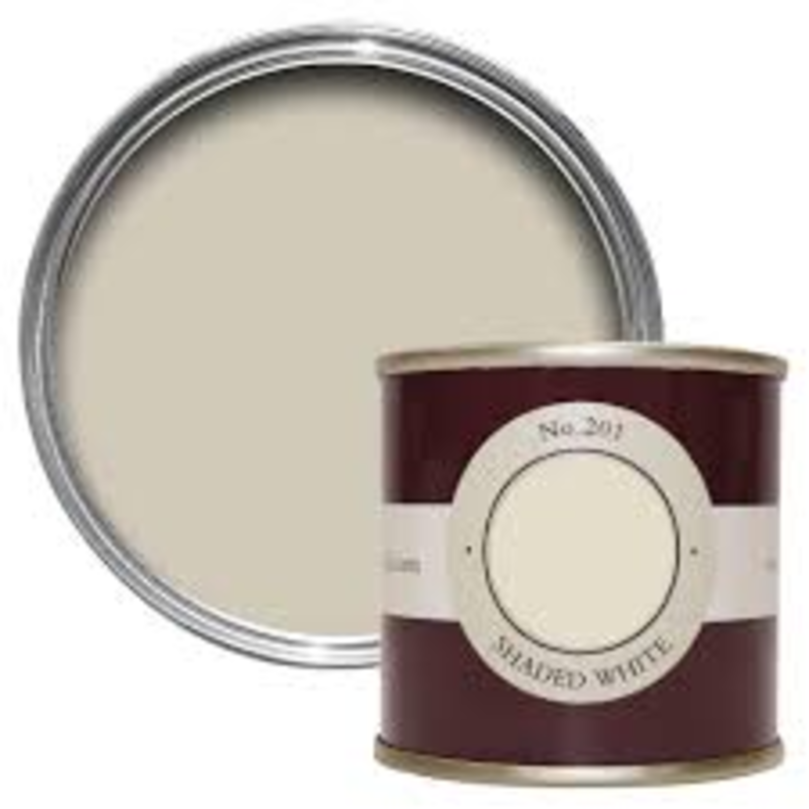Farrow and Ball 100ml Sample Pot Shaded White No. 201