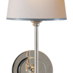 Visual Comfort Bryant Sconce Polished Nickel Natural Paper Shade with Silver Tape