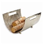 Wood Texture Curve log Holder 13"L