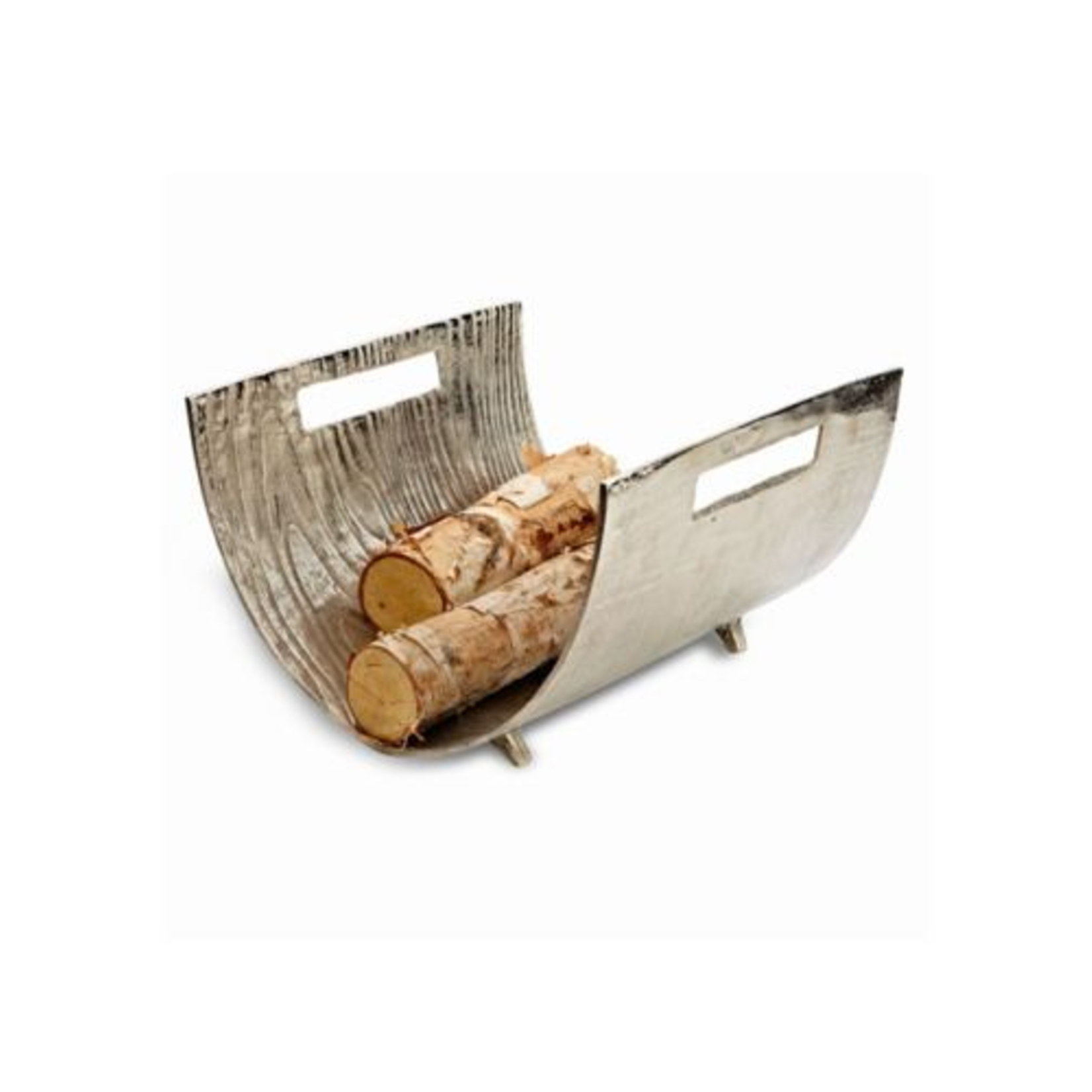 Wood Texture Curve log Holder 13"L