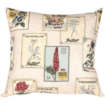 Vintage Seed Packet Pillow 20x20