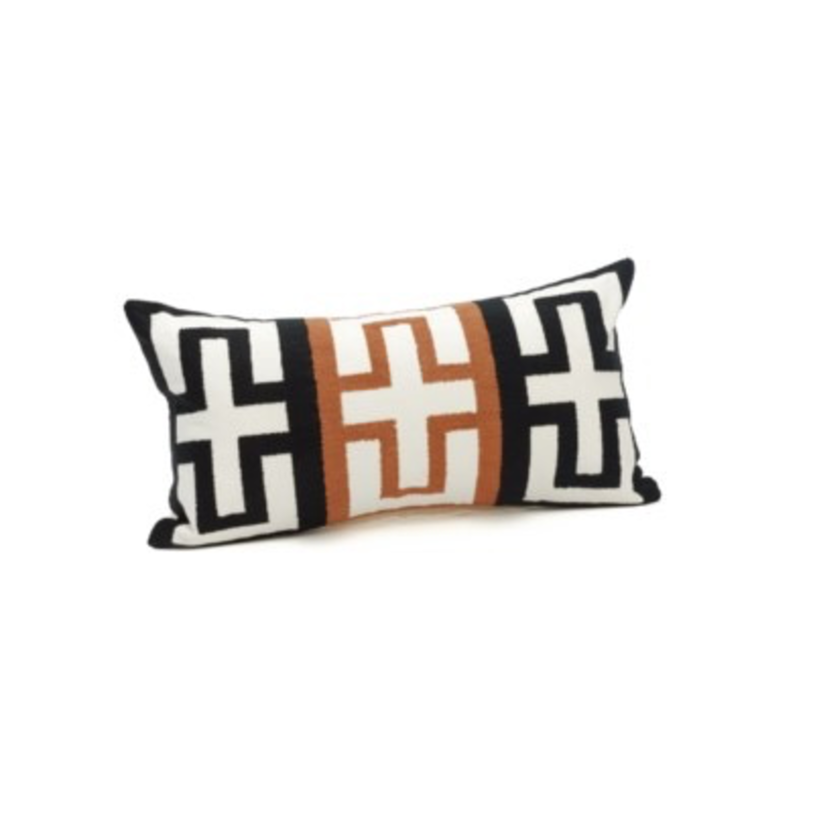Bonavista Montana Embroidered Cushion Black 12x20