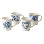 WWRD ED Blue Love Mugs Set of 4