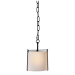 Visual Comfort Small Aspen Hanging Shade in Black Rust with Natural Paper Shade