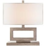 Visual Comfort Mod Low Table Lamp in Burnished Silver Leaf
