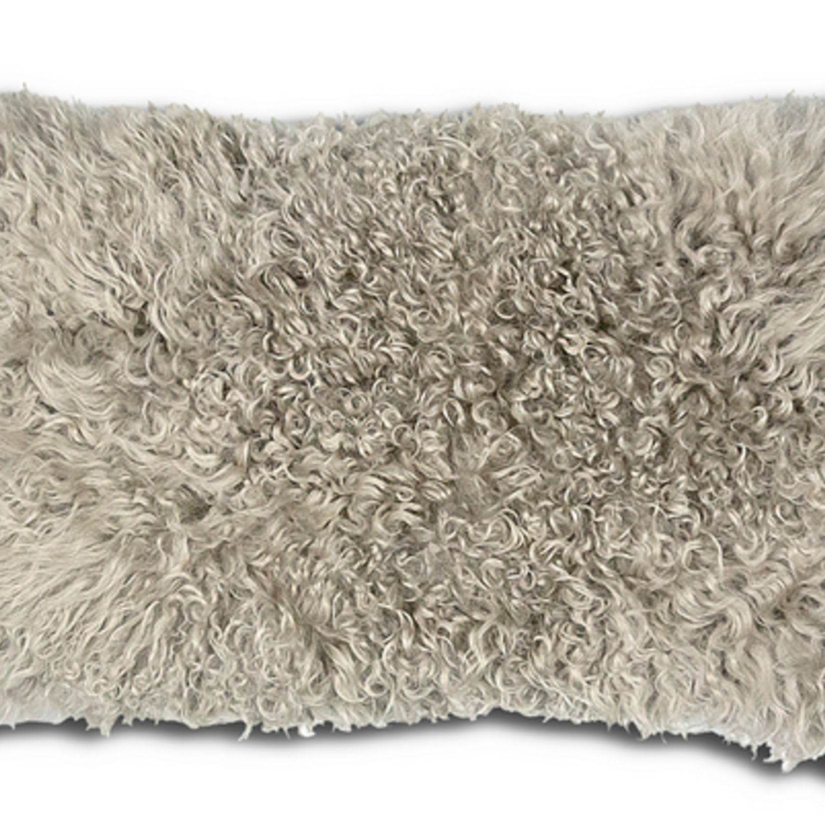 Alamode Khulan Taupe  Lumbart Cushion 12 x 24  Slight Discoloration 50% Discount