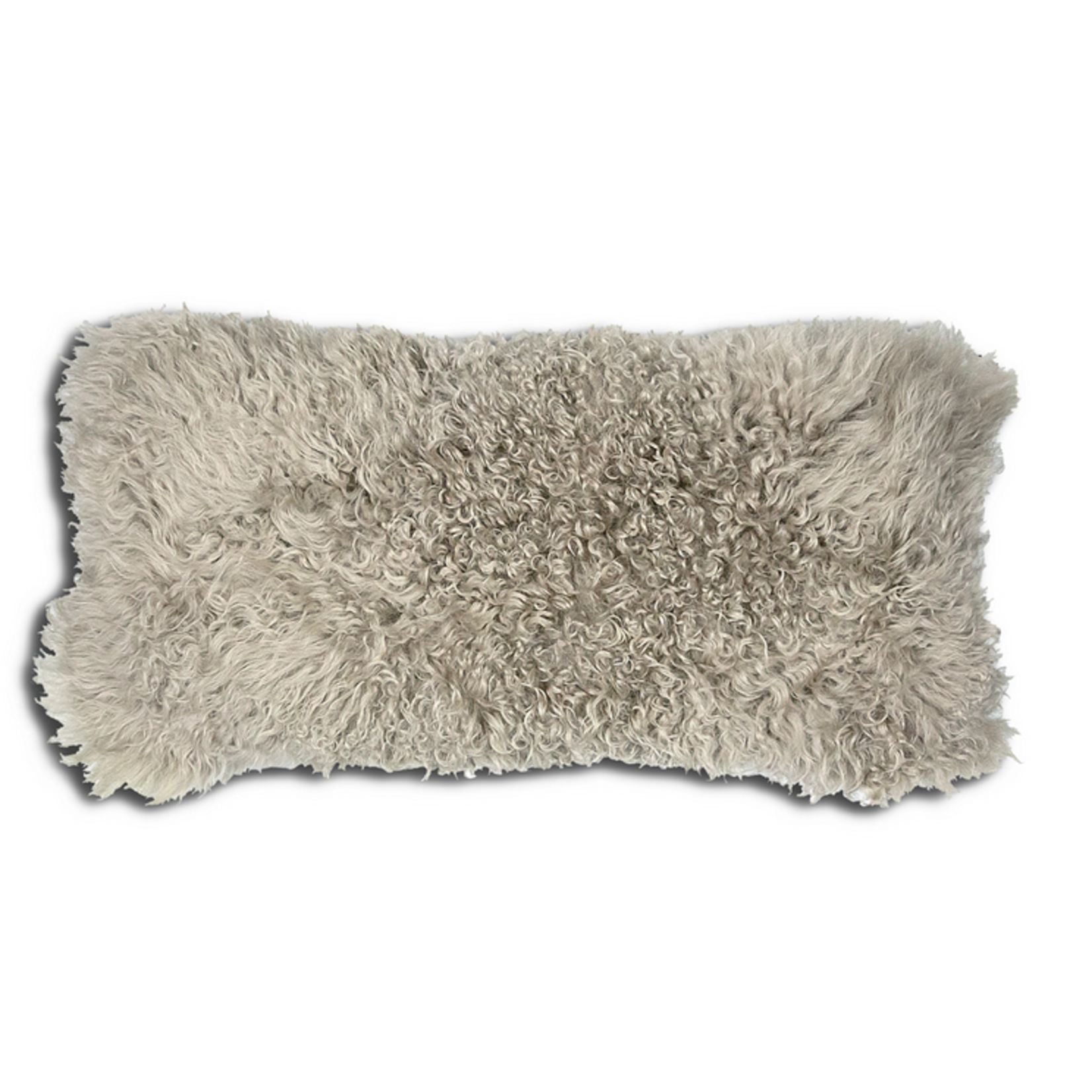 Alamode Khulan Taupe  Lumbart Cushion 12 x 24  Slight Discoloration 50% Discount