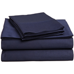 Cuddle Down Impressions Solid Fitted Sheet, King #49 MARINE