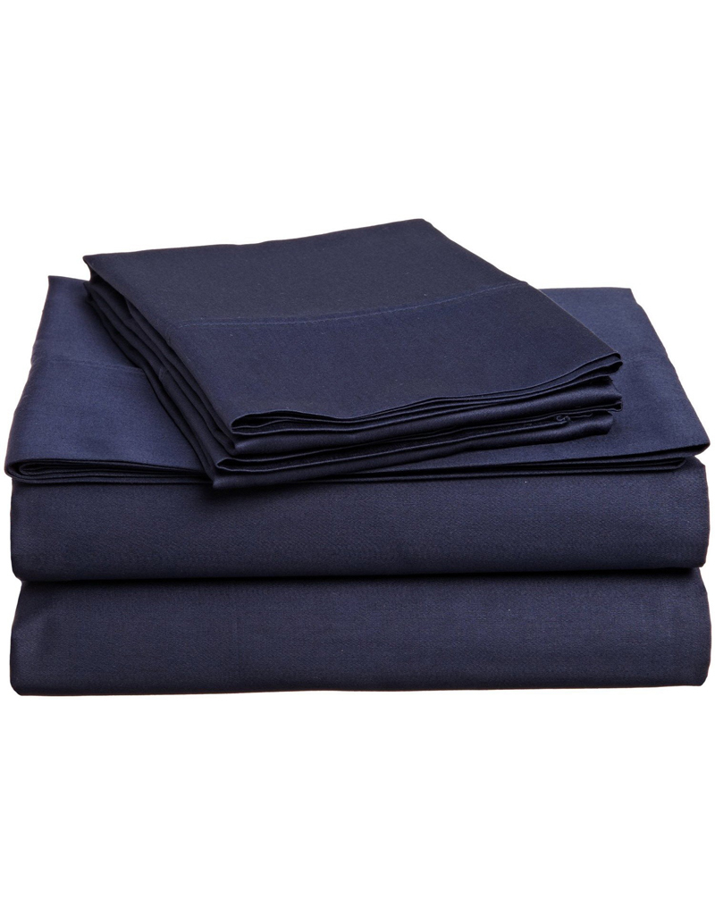 Cuddle Down Impressions Solid Fitted Sheet, King #49 MARINE