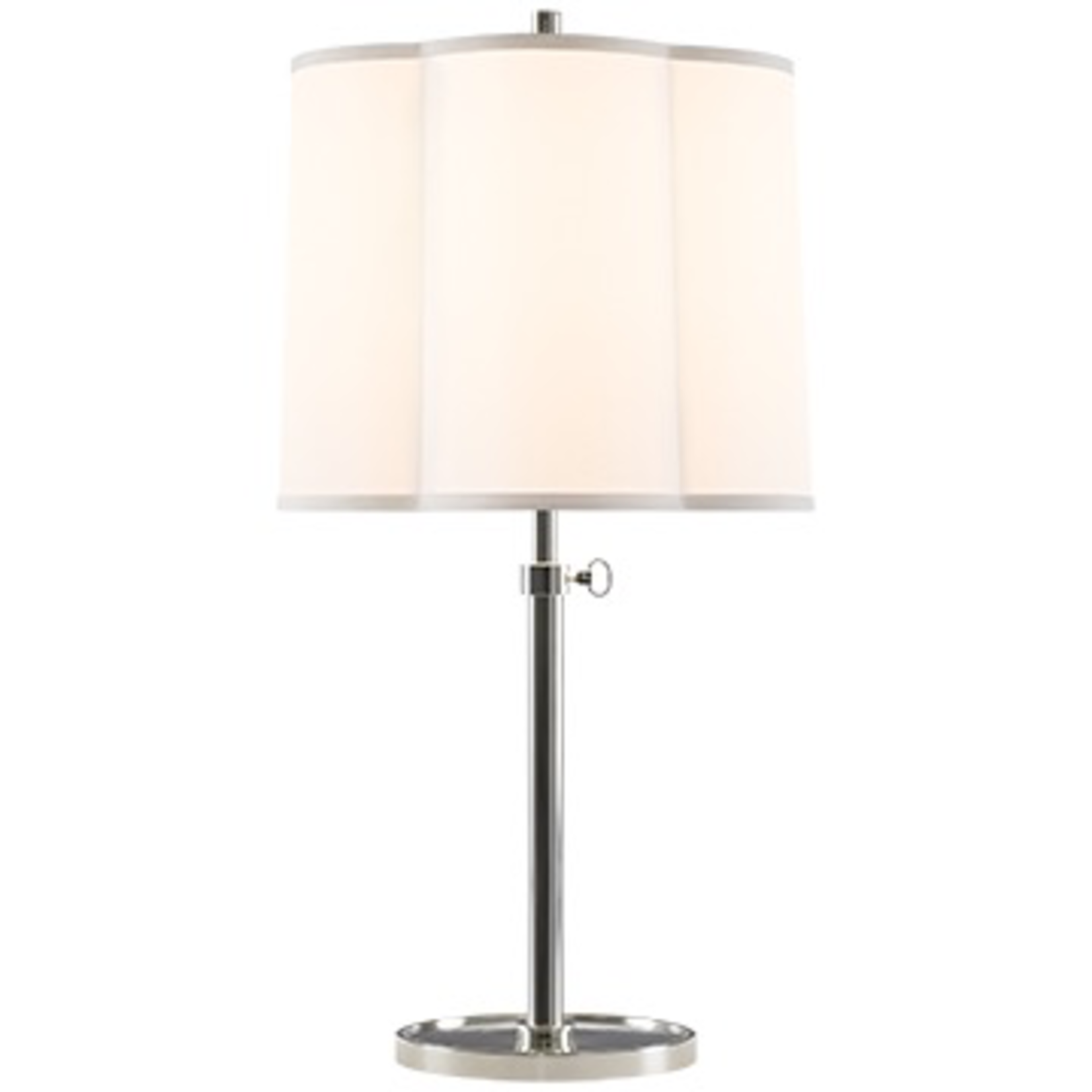 Visual Comfort Scallop Table Lamp SS W/ SIlk