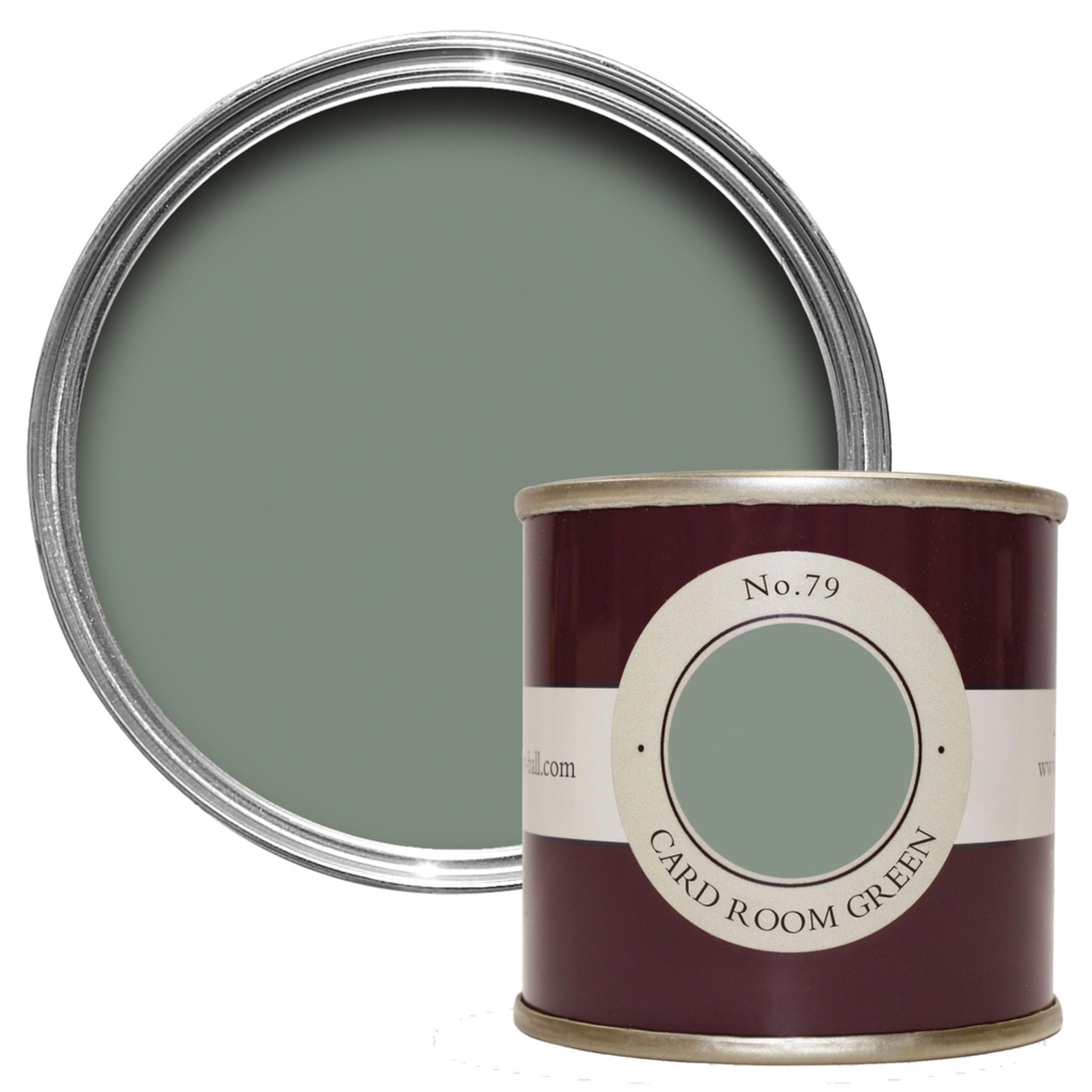 Farrow and Ball 100ml Sample Pot Card Room Green No. 79