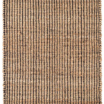 Dash & Albert Gridwork Black Woven Jute Rug 5’X8’