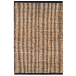 Dash & Albert Gridwork Black Woven Jute Rug 5’X8’