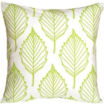 Pillow Decor Lime Green Leaf Throw Pillow 16X16