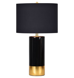 renwill The Tuxedo Black and Gold Lamp