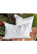 Ice Blue Rippled Velvet  cushion 14 x 20 with feather filler