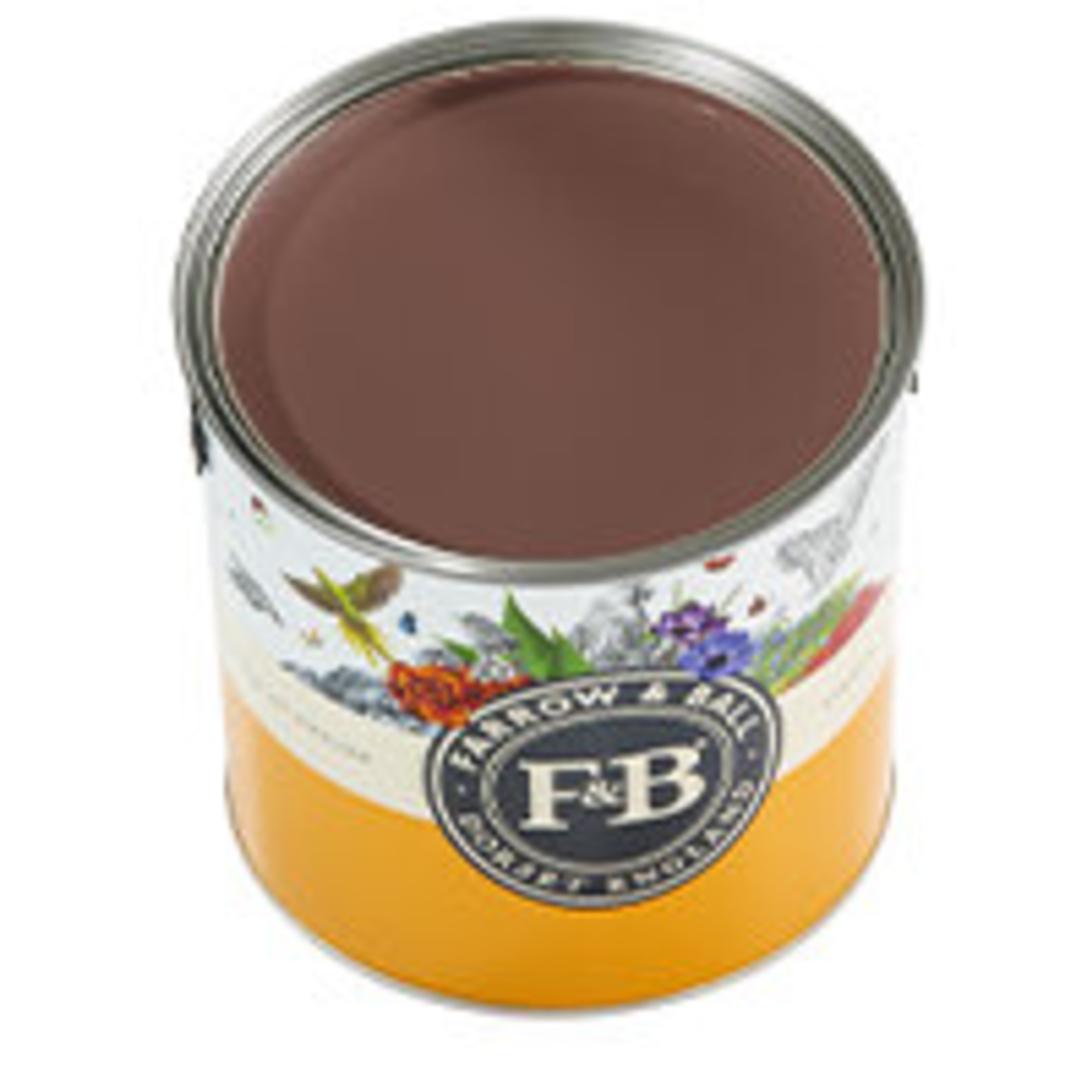 Farrow and Ball US Gallon Modern Eggshell Deep Reddish Brown No.W101