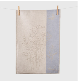 Linen Way Herbs Tea Towel Natural Blue