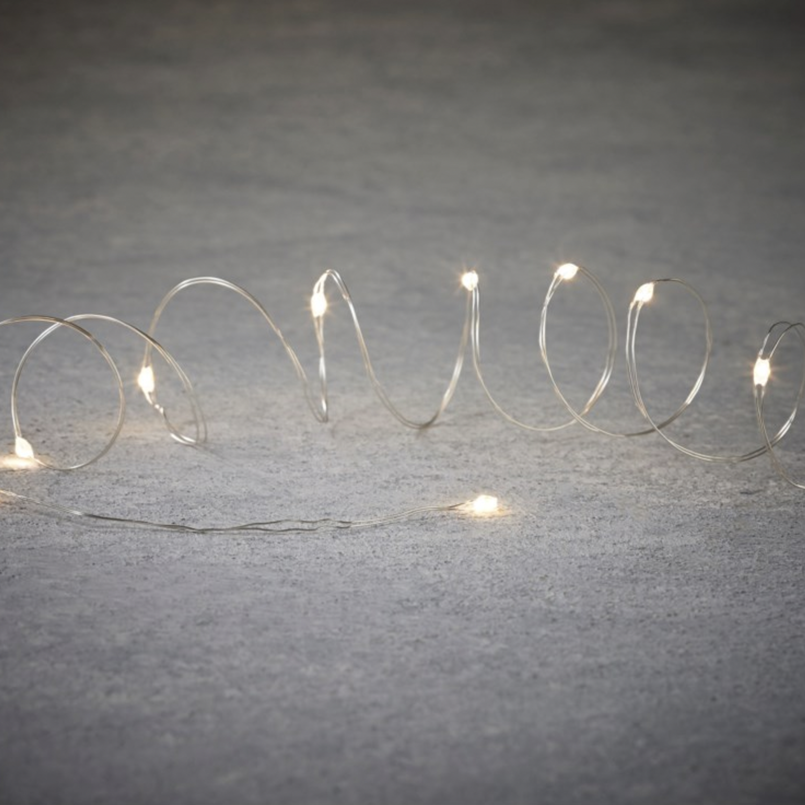 Indoor String LED Wire Battery Operated 10L Silver - 3.25'