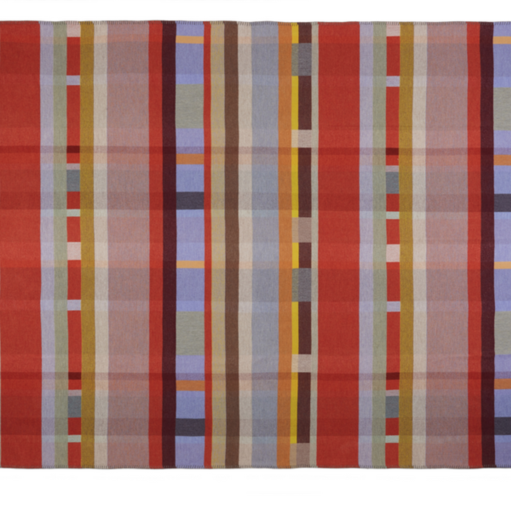 Wallace Sewell Cecil 100% Lambswool Throw Peach 123cm x 170cm