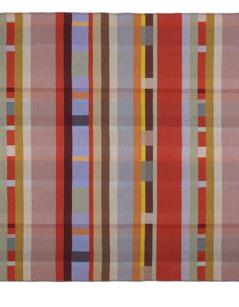 Wallace Sewell Cecil 100% Lambswool Throw Orange 123cm x 170cm