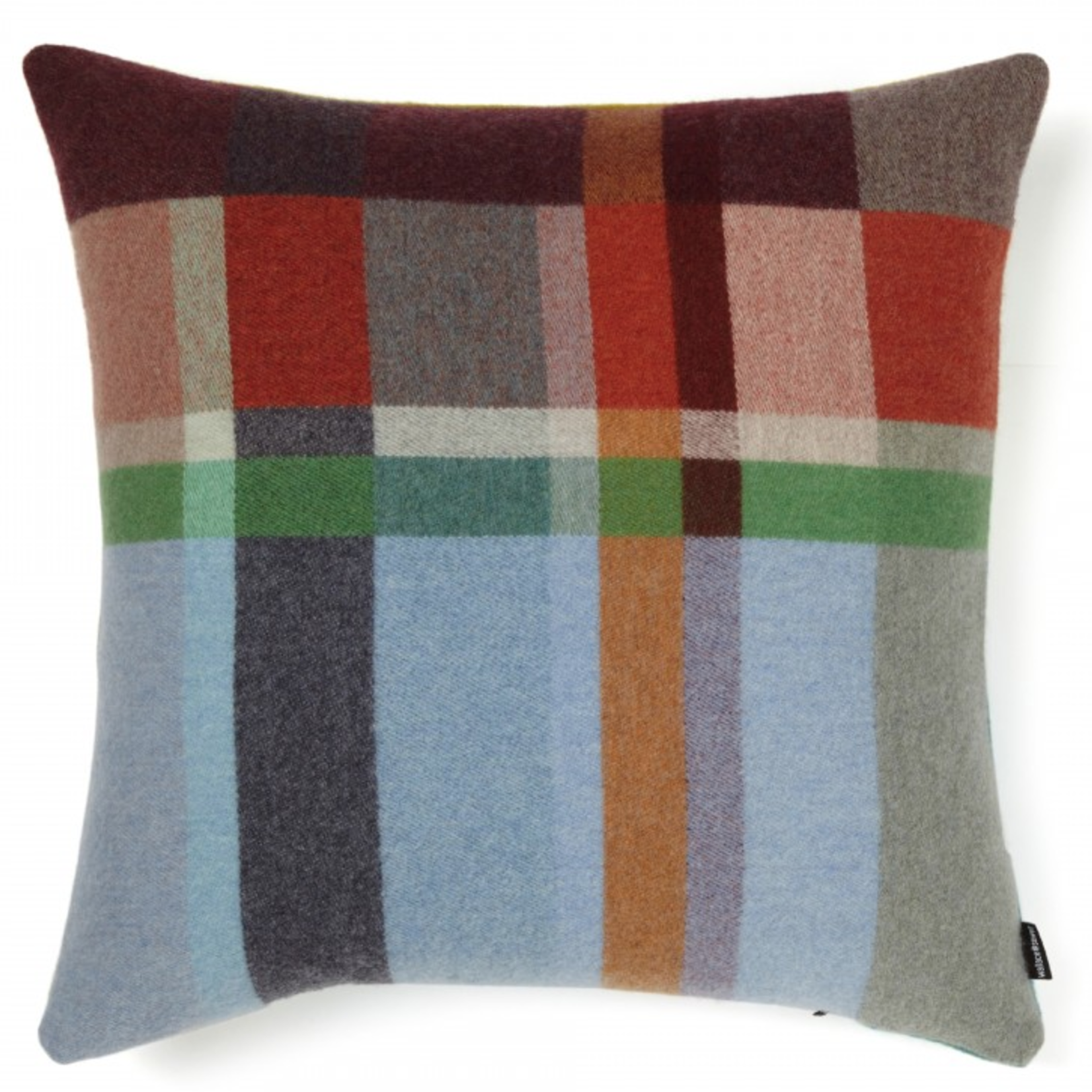 Wallace Sewell W&S Feilden 100% Lambswool Cushion Blue 20x20