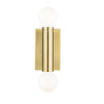 Generation Lighting TW1042BBS Beckham Modern Two Light Wall Sconce in Burnished Brass x 2.75W x 4.50H