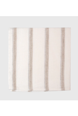 Linen Way Hugo Linen Napkin 20 x 20 White /Sand Stripes