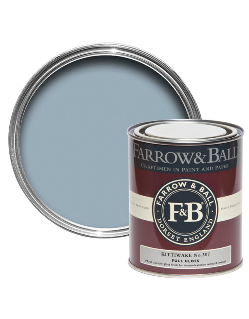 Farrow & Ball 750ml Full Gloss Kittiwake No.307 Name Bespoke Design Ltd