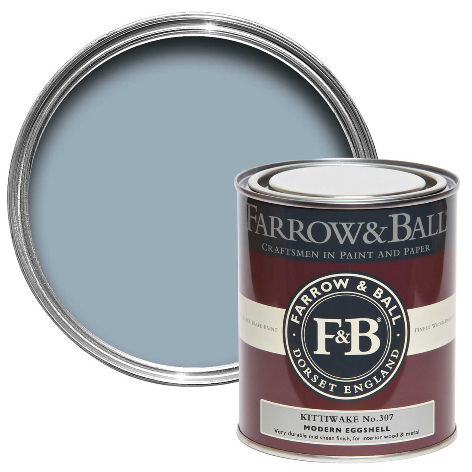 Farrow and Ball 750ml Modern Eggshell Kittiwake No.307