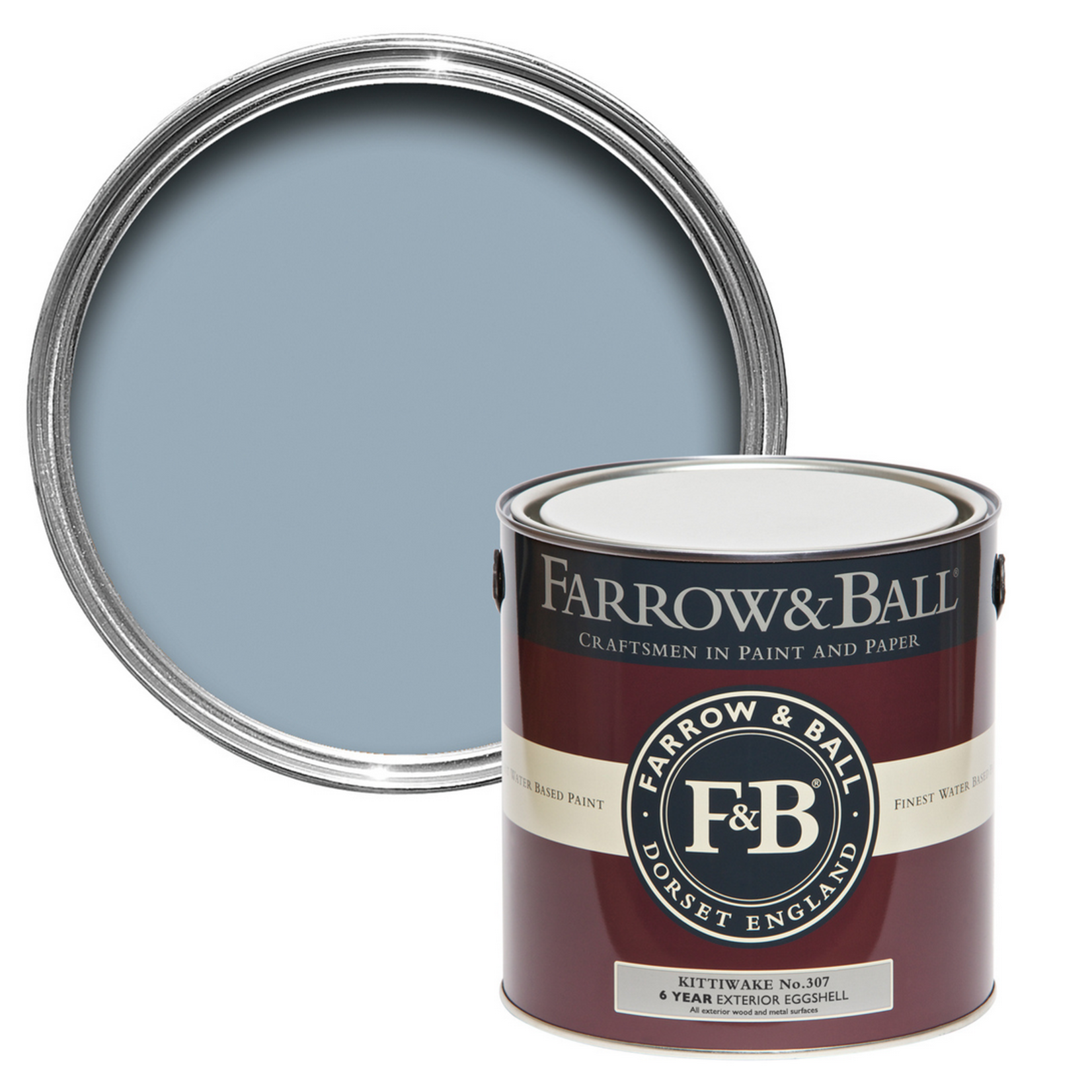 Farrow and Ball Gallon Exterior Eggshell Kittiwake No.307