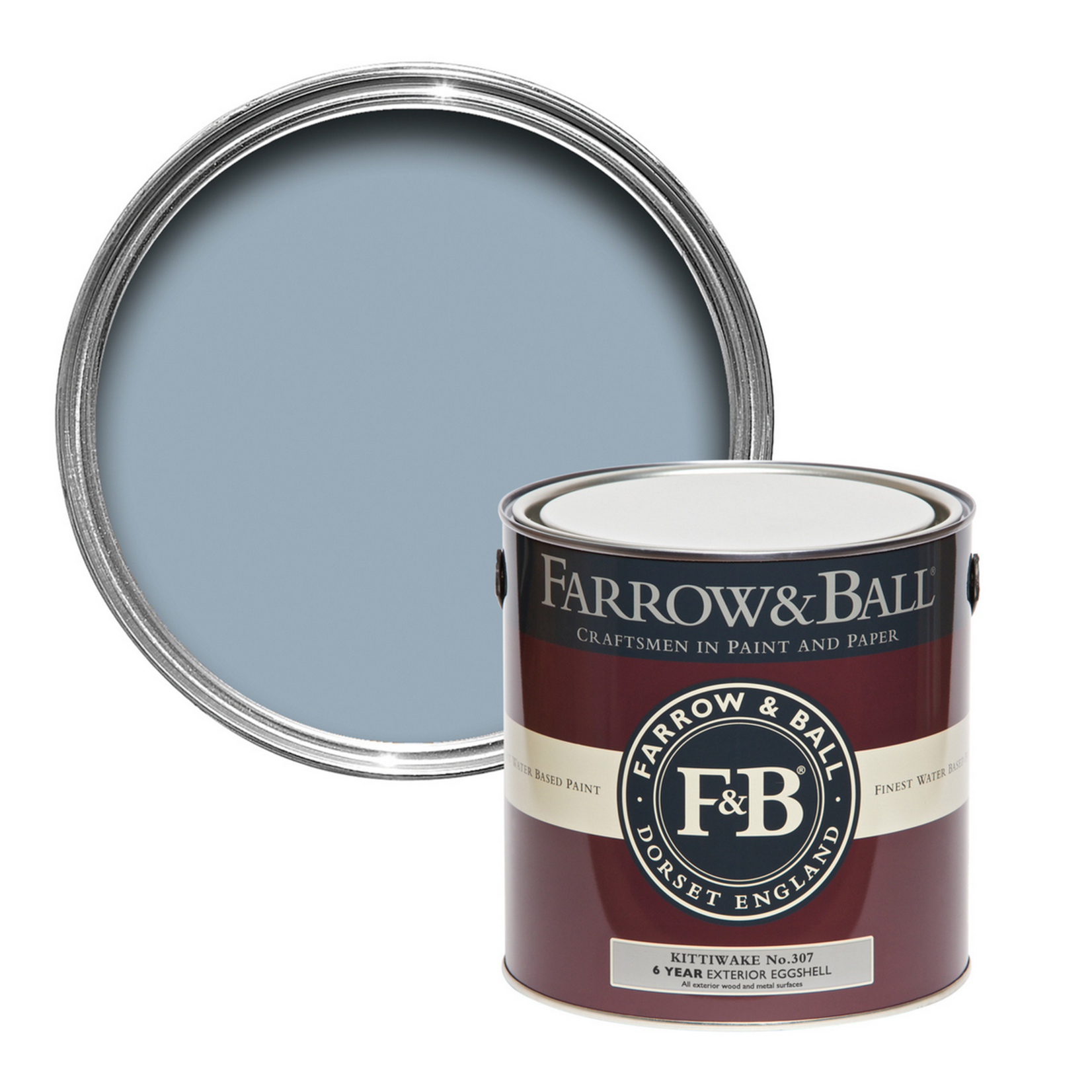 Farrow and Ball US Gallon Exterior Eggshell Kittiwake No.307
