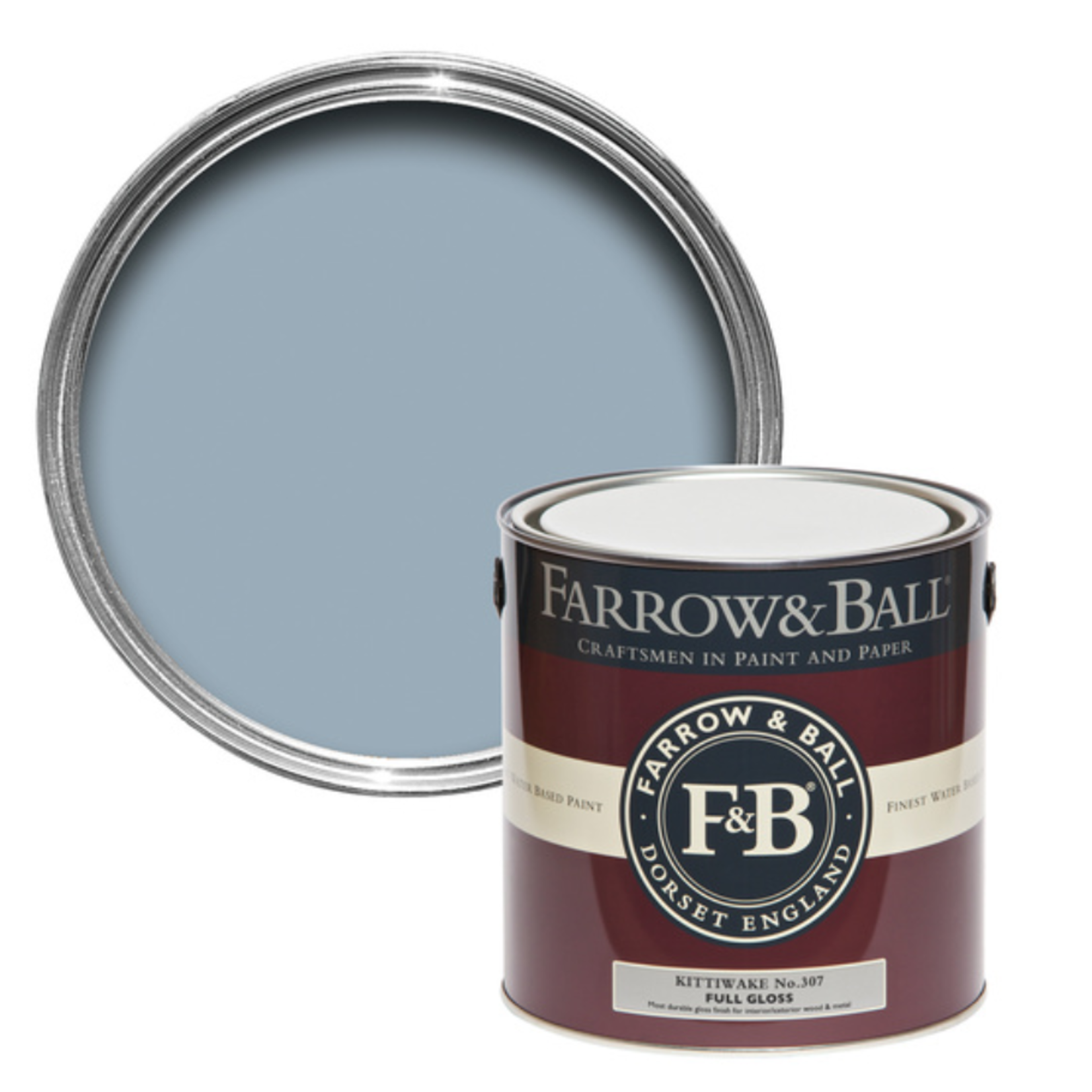 Farrow and Ball US Gallon Full Gloss Kittiwake No.307