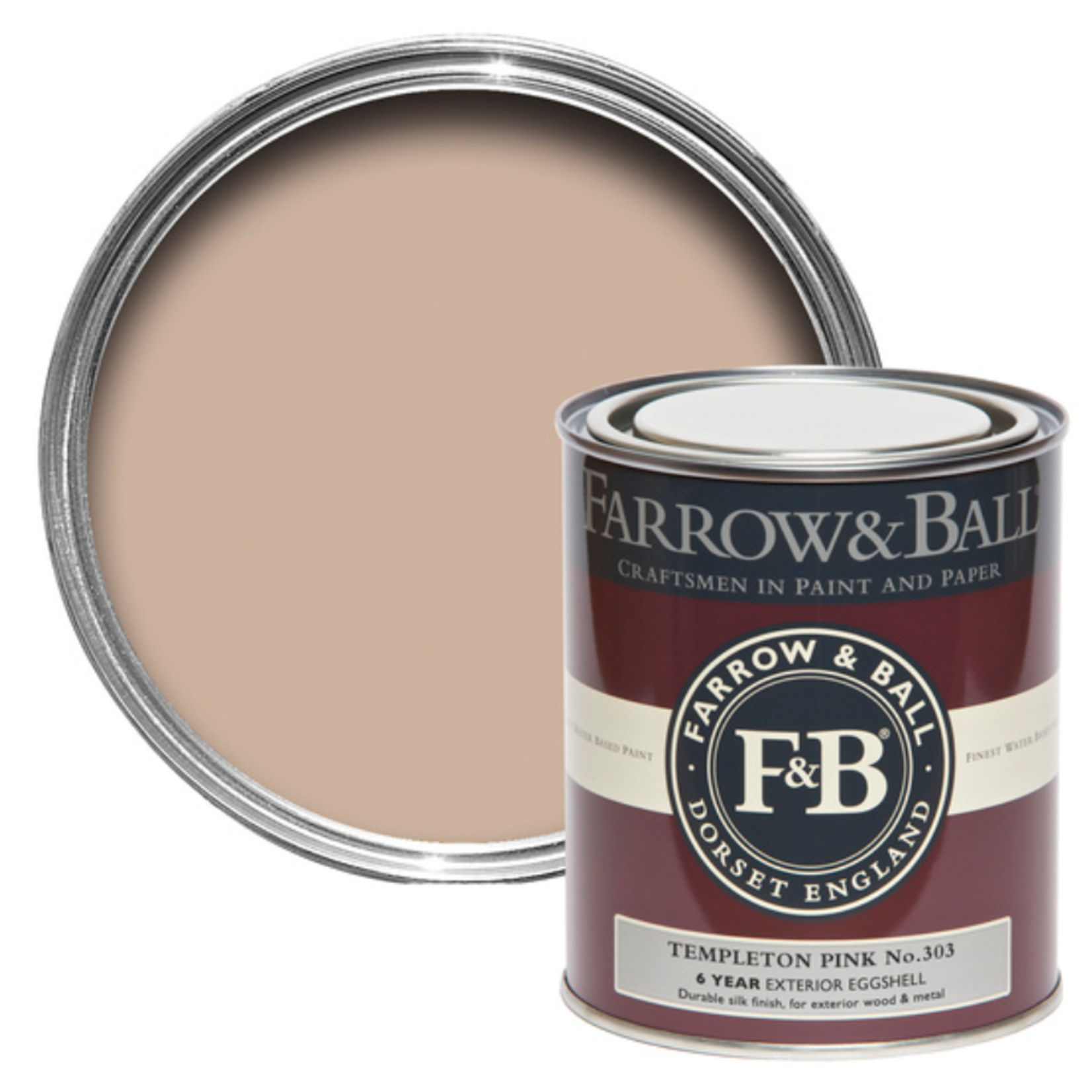 Farrow & Ball 750ml Exterior Eggshell Templeton Pink No.303