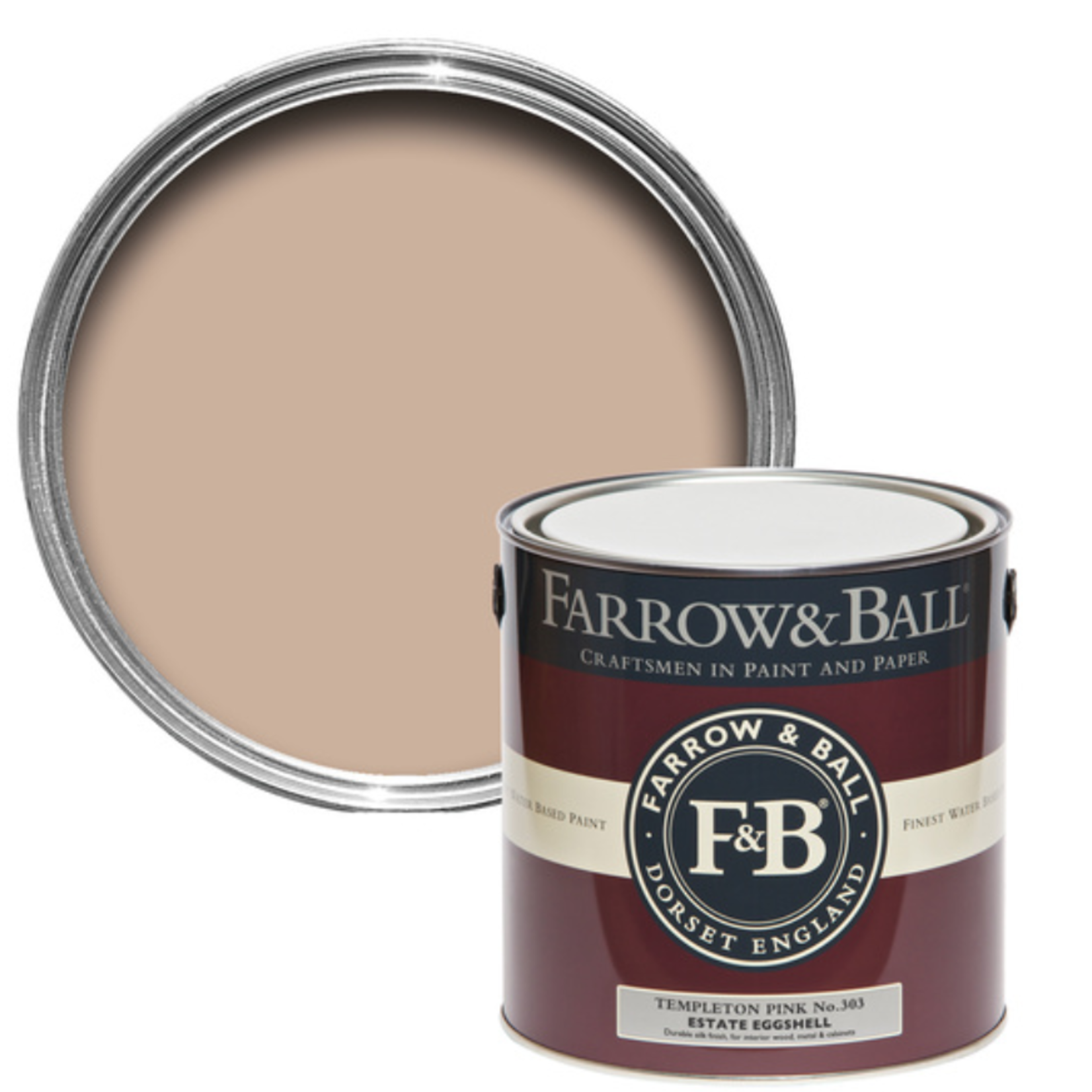 Farrow and Ball Gallon Estate Eggshell Templeton Pink No.303