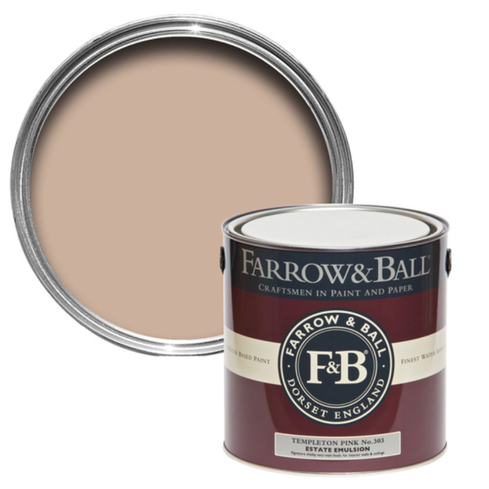 Farrow and Ball Gallon Estate Emulsion Templeton Pink No.303