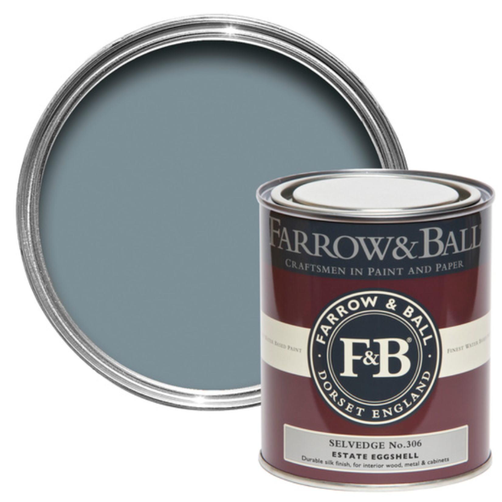 Farrow and Ball 750ml Estate Eggshell Selvedge No.306