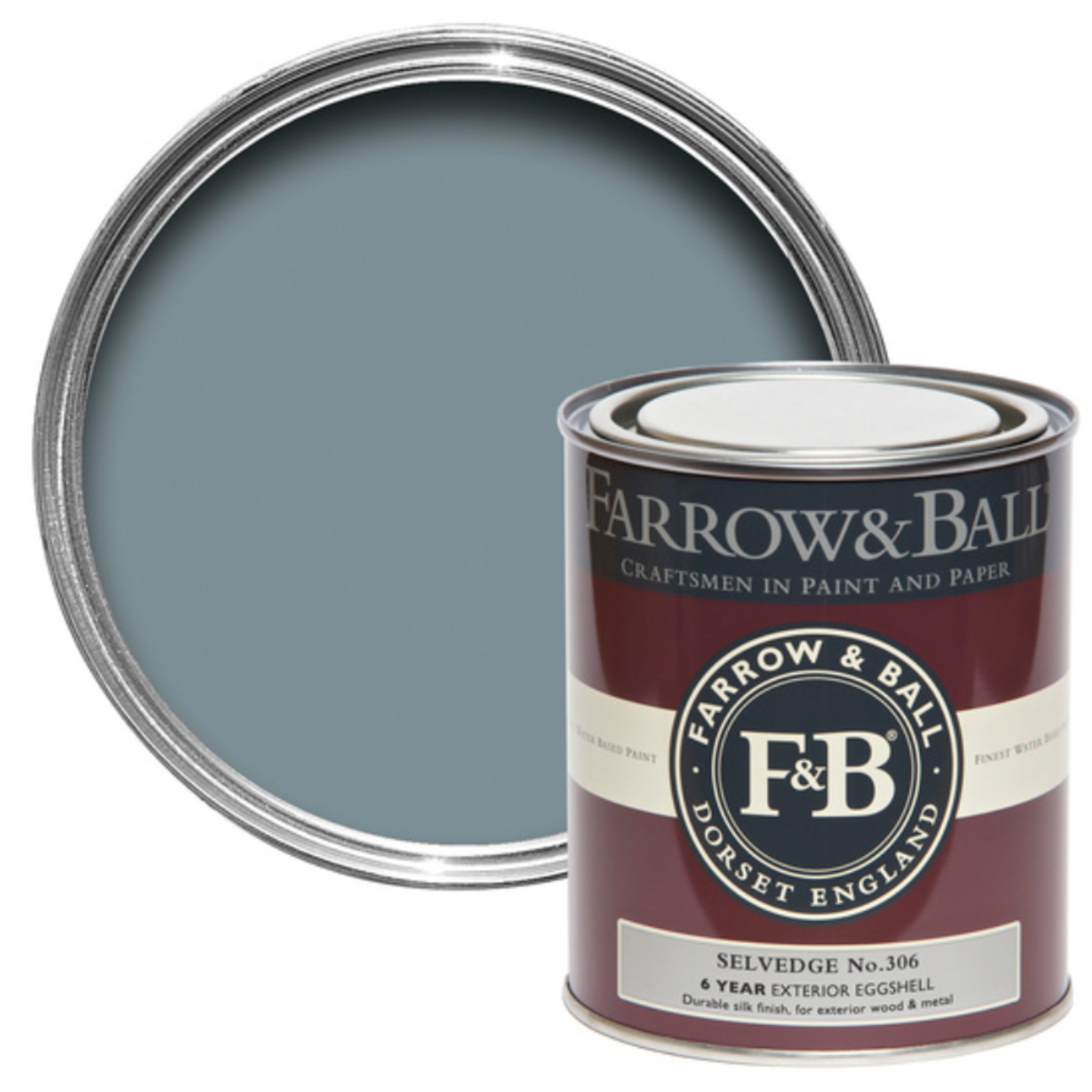 Farrow and Ball 750ml Exterior Eggshell Selvedge No.306