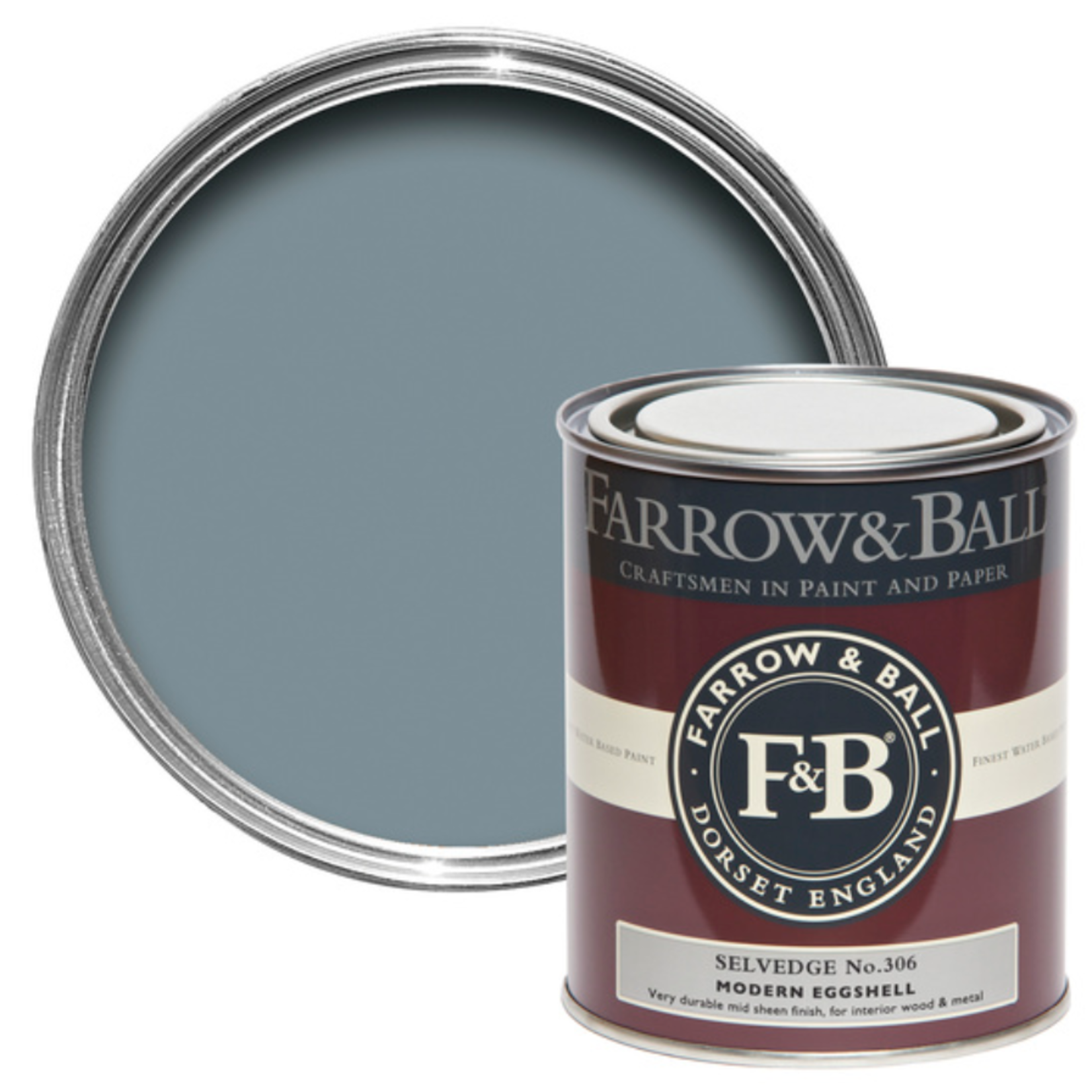 Farrow and Ball 750ml Modern Eggshell Selvedge No.306