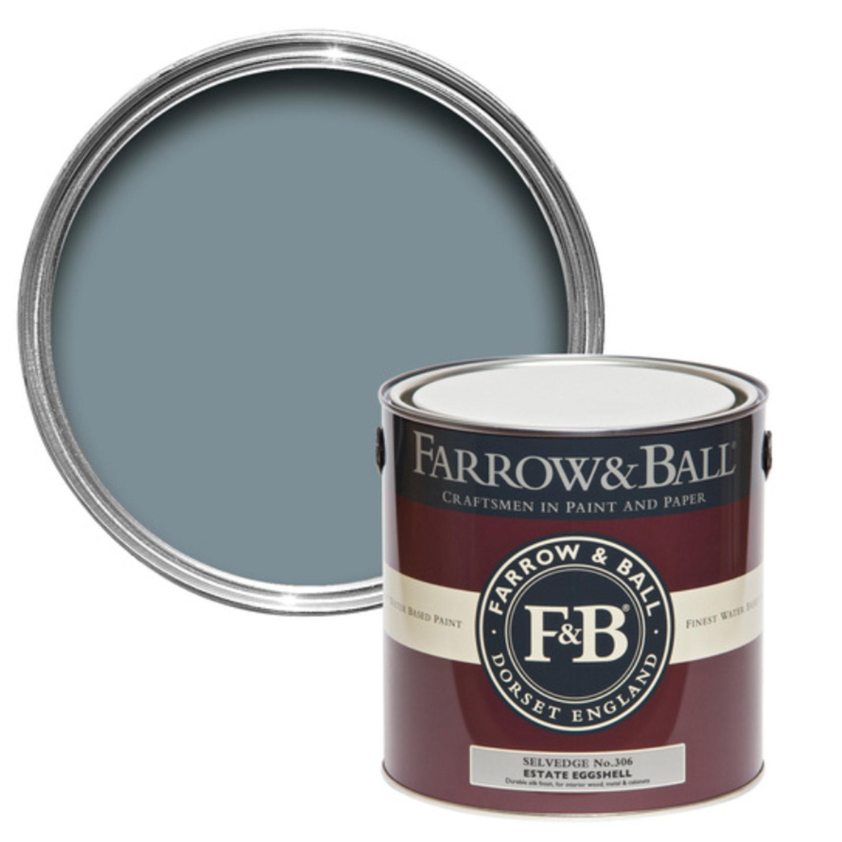 Farrow and Ball Gallon Estate Eggshell Selvedge No.306