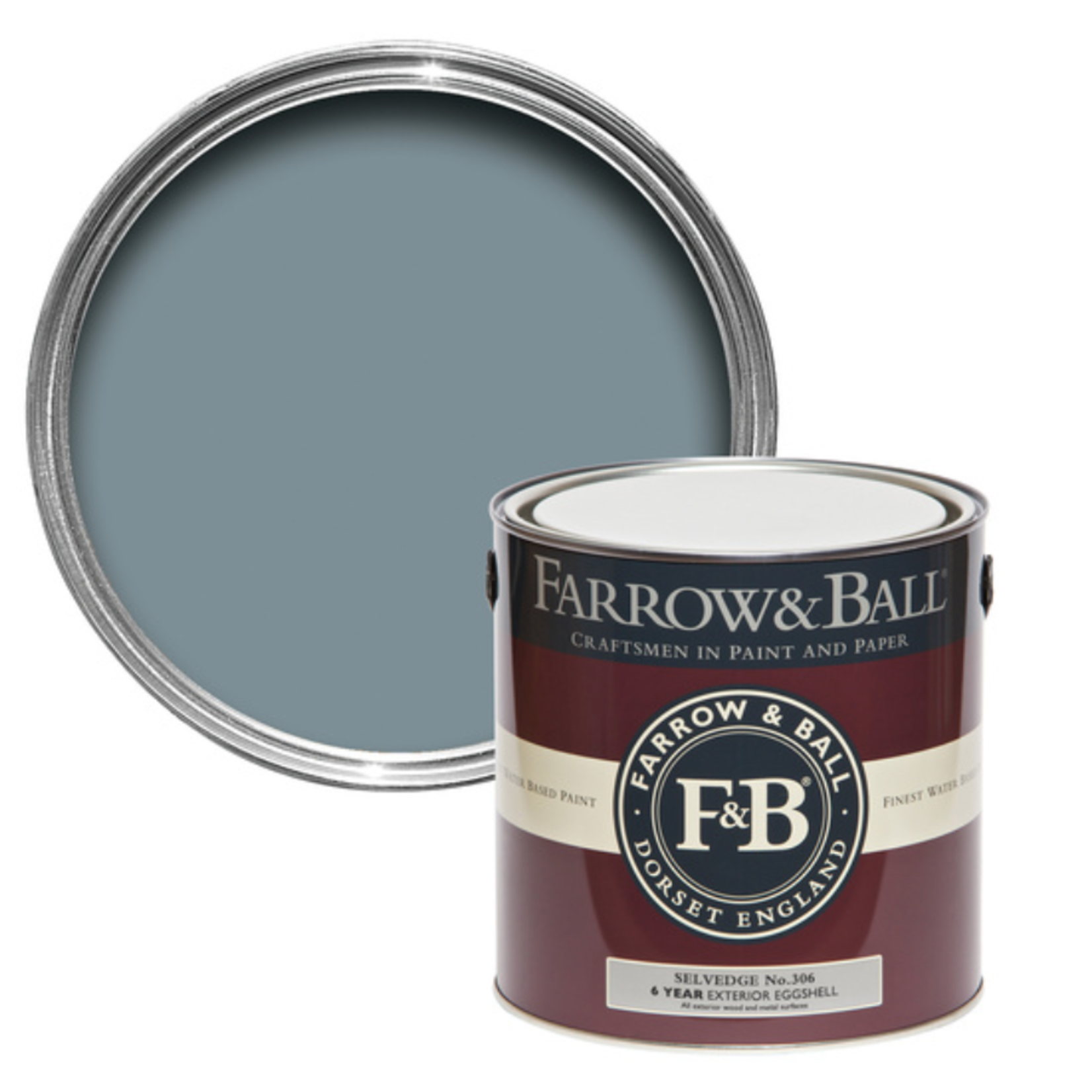 Farrow and Ball US Gallon Exterior Eggshell Selvedge No.306