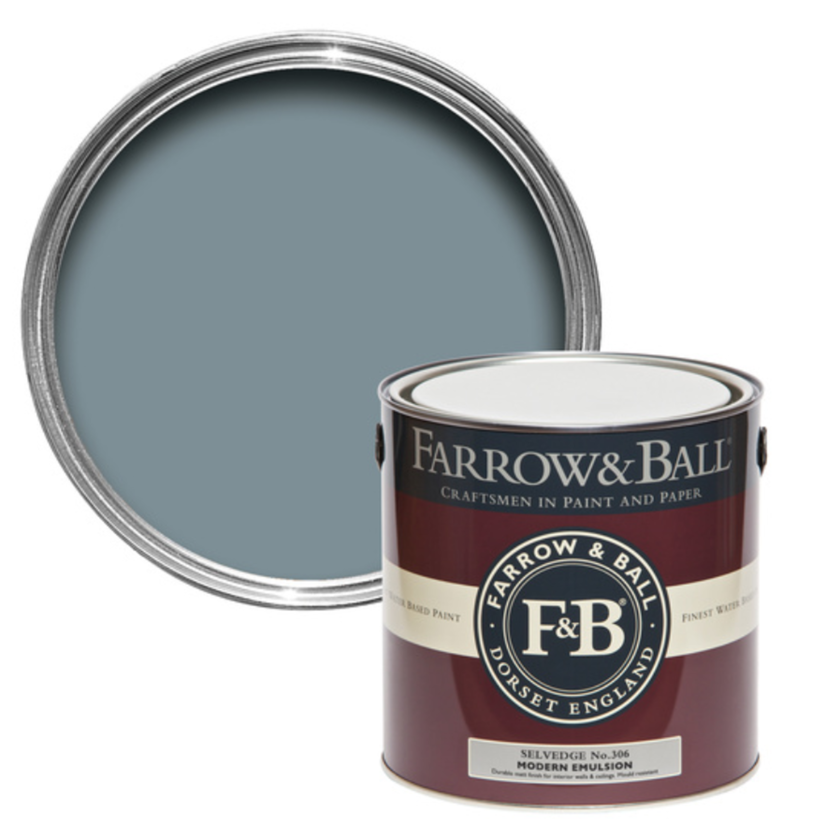 Farrow and Ball US Gallon Modern Emulsion Selvedge No.306