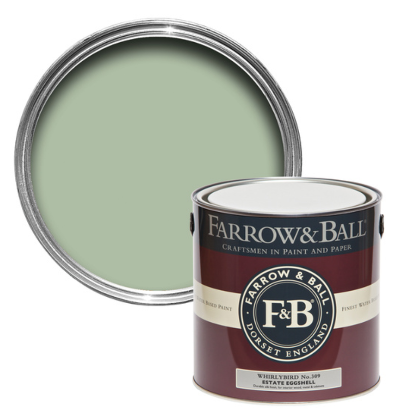 Farrow and Ball US Gallon Estate Eggshell Whirlybird No.309