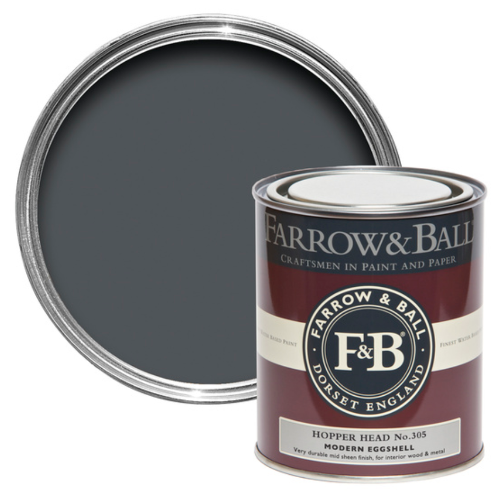 Farrow and Ball 750ml Modern Eggshell Hopper Head No.305