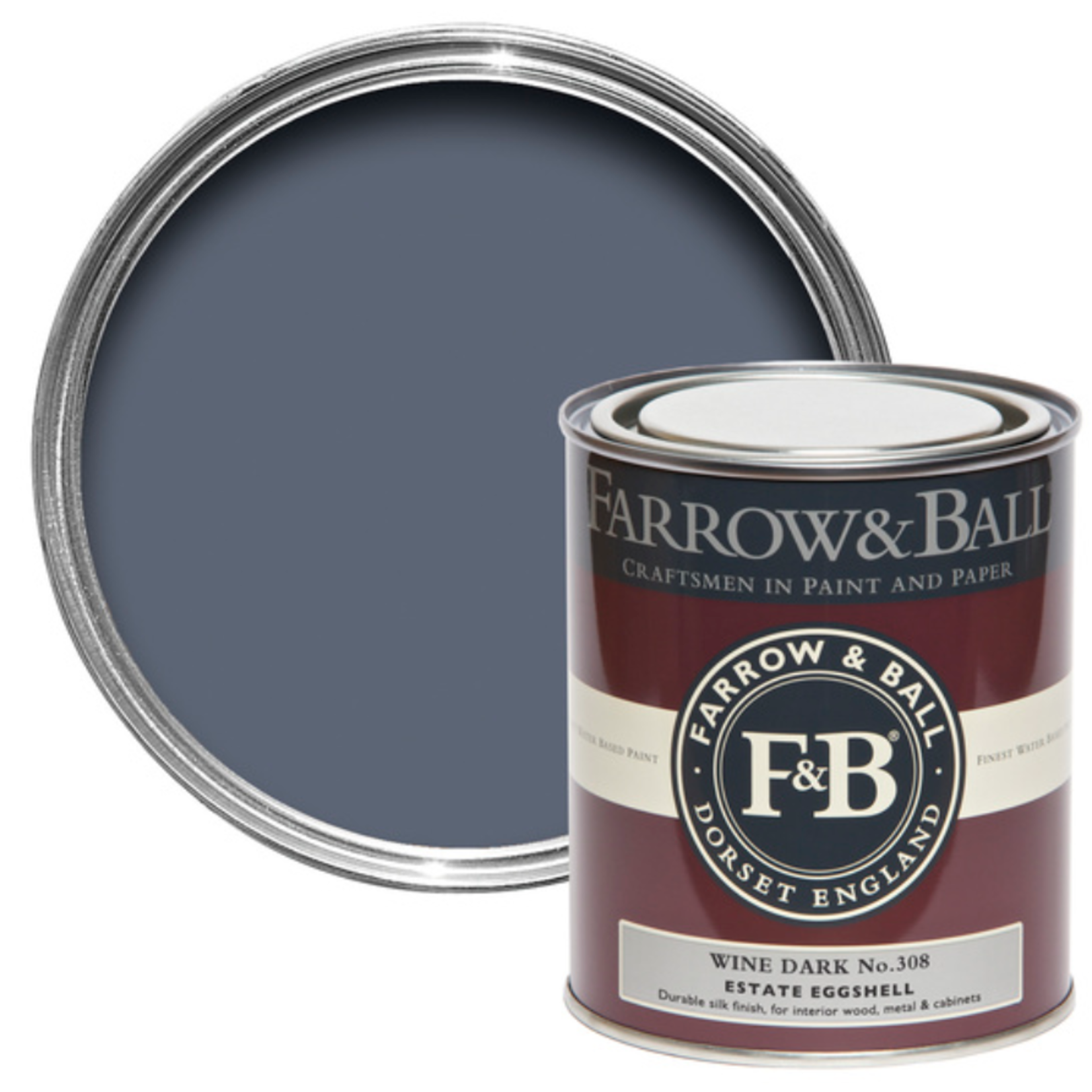 Farrow and Ball 750ml Estate Eggshell Wine Dark No.308