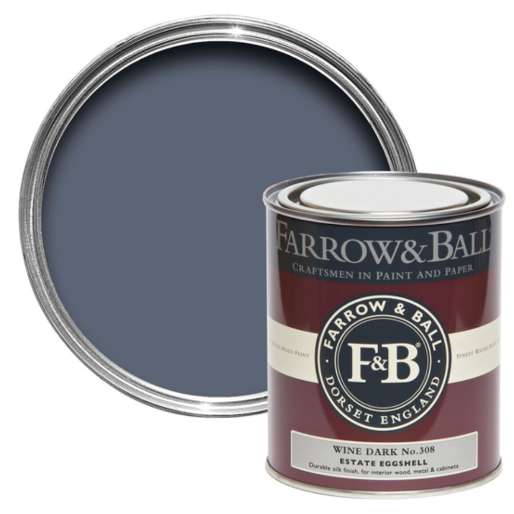 Farrow and Ball 750ml Estate Eggshell Wine Dark No.308