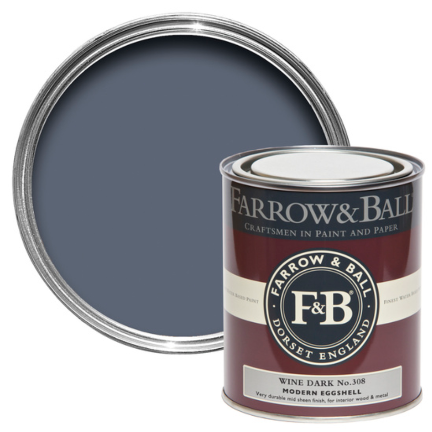 Farrow and Ball 750ml Modern Eggshell Wine Dark No.308