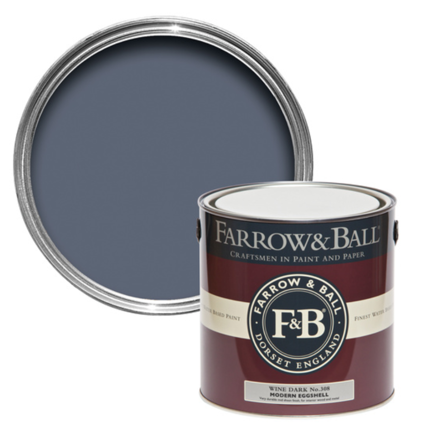 Farrow and Ball US Gallon Modern Eggshell  Wine Dark No.308