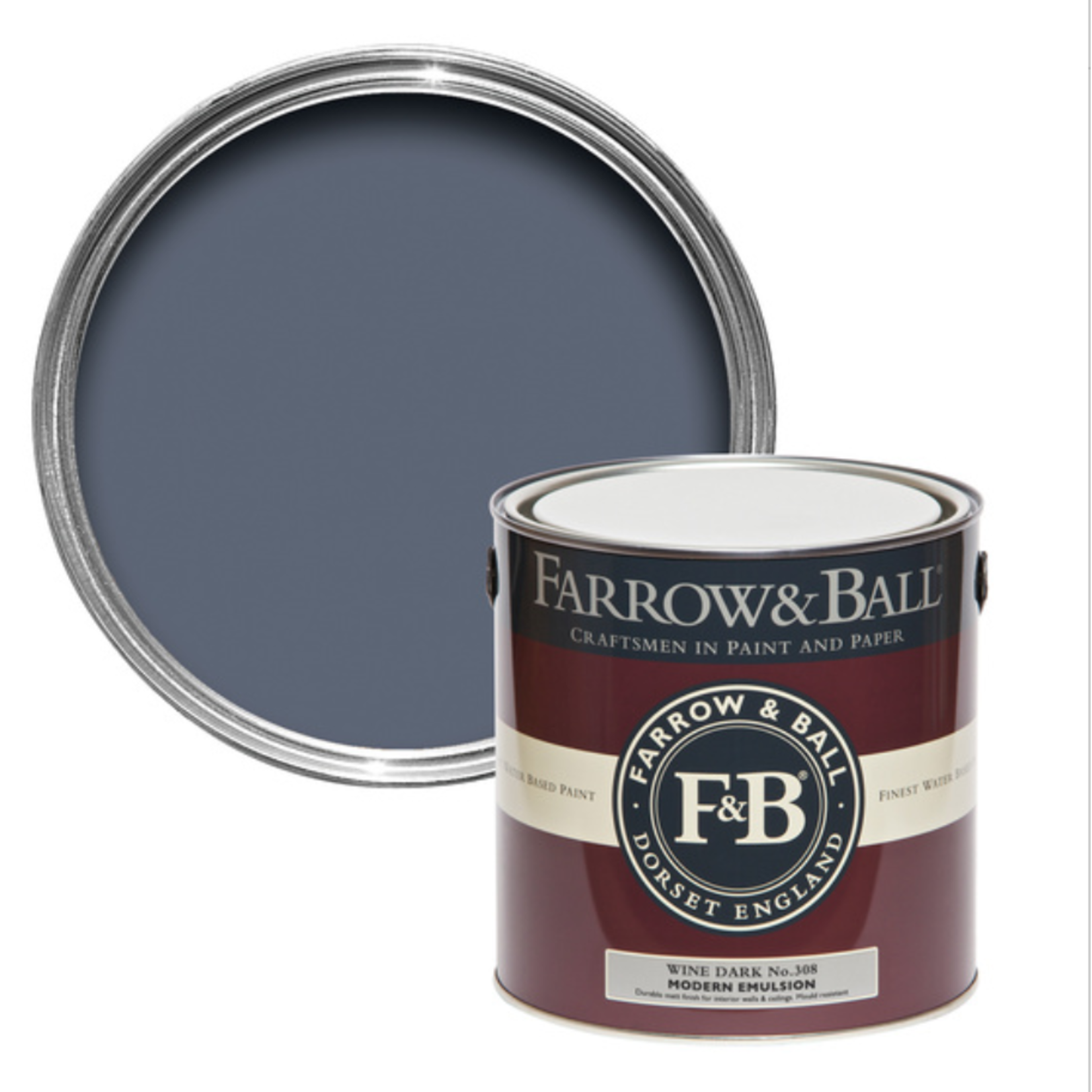 Farrow and Ball US Gallon Modern Emulsion Wine Dark No.308